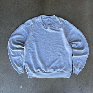 Vintage Jerzees 90s Heather Grey Crewneck Sweatshirt Made in USA Size M